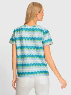 Rick Cardona T-Shirts<T-shirt à encolure ronde motif structuré tendance