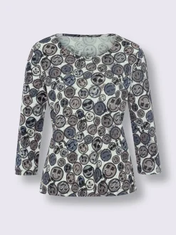 Linea Tesini T-Shirts<T-shirt à encolure ronde motif imprimé fantaisie