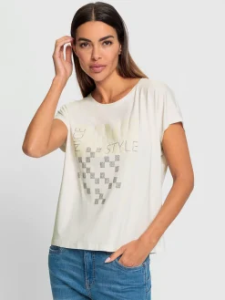 Rick Cardona T-Shirts<T-shirt à encolure ronde motif imprimé exclusif devant