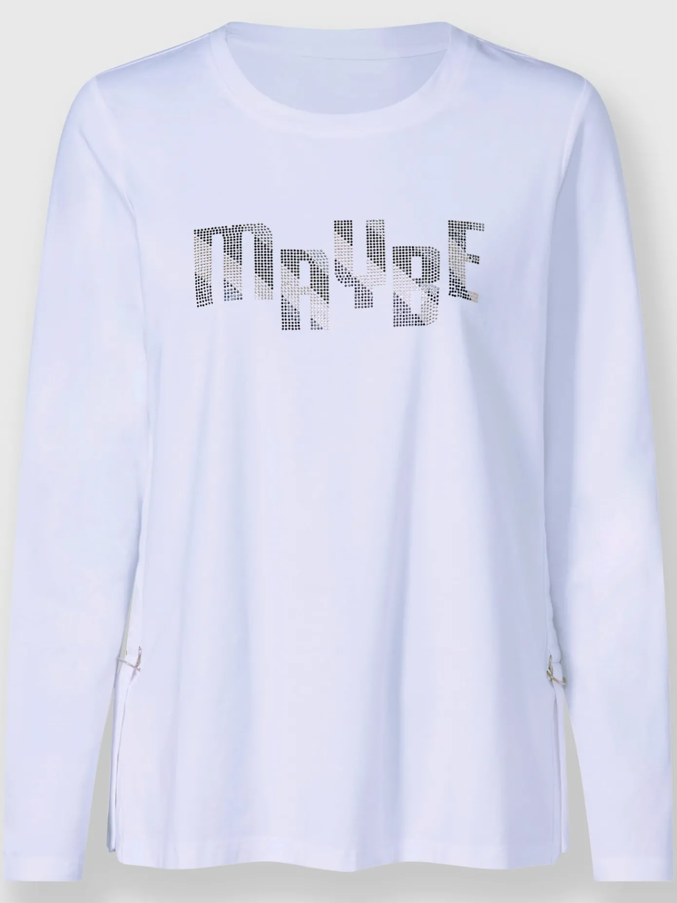 Rick Cardona T-Shirts<T-shirt à encolure ronde petites pierres brillantes fantaisie