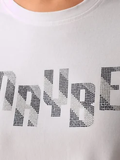 Rick Cardona T-Shirts<T-shirt à encolure ronde petites pierres brillantes fantaisie