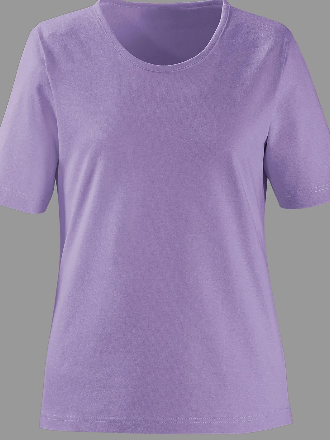 T-Shirts<T-shirt à encolure ronde pur coton