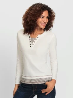 T-Shirts<T-shirt à encolure ronde pur coton