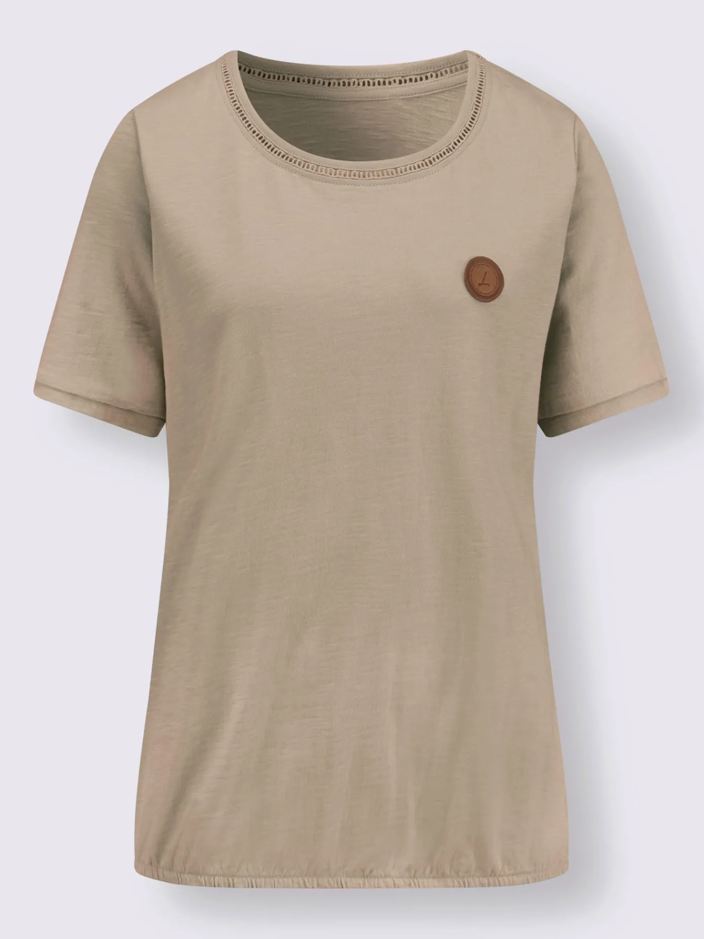 Collection L T-Shirts<T-shirt à encolure ronde pur coton