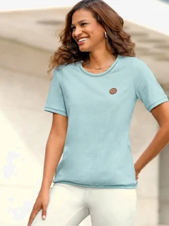 Collection L T-Shirts<T-shirt à encolure ronde pur coton