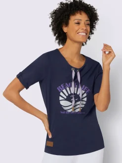 Collection L T-Shirts<T-shirt à encolure ronde pur coton