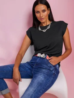 Rick Cardona T-Shirts<T-shirt à encolure ronde ultra-doux avec modal