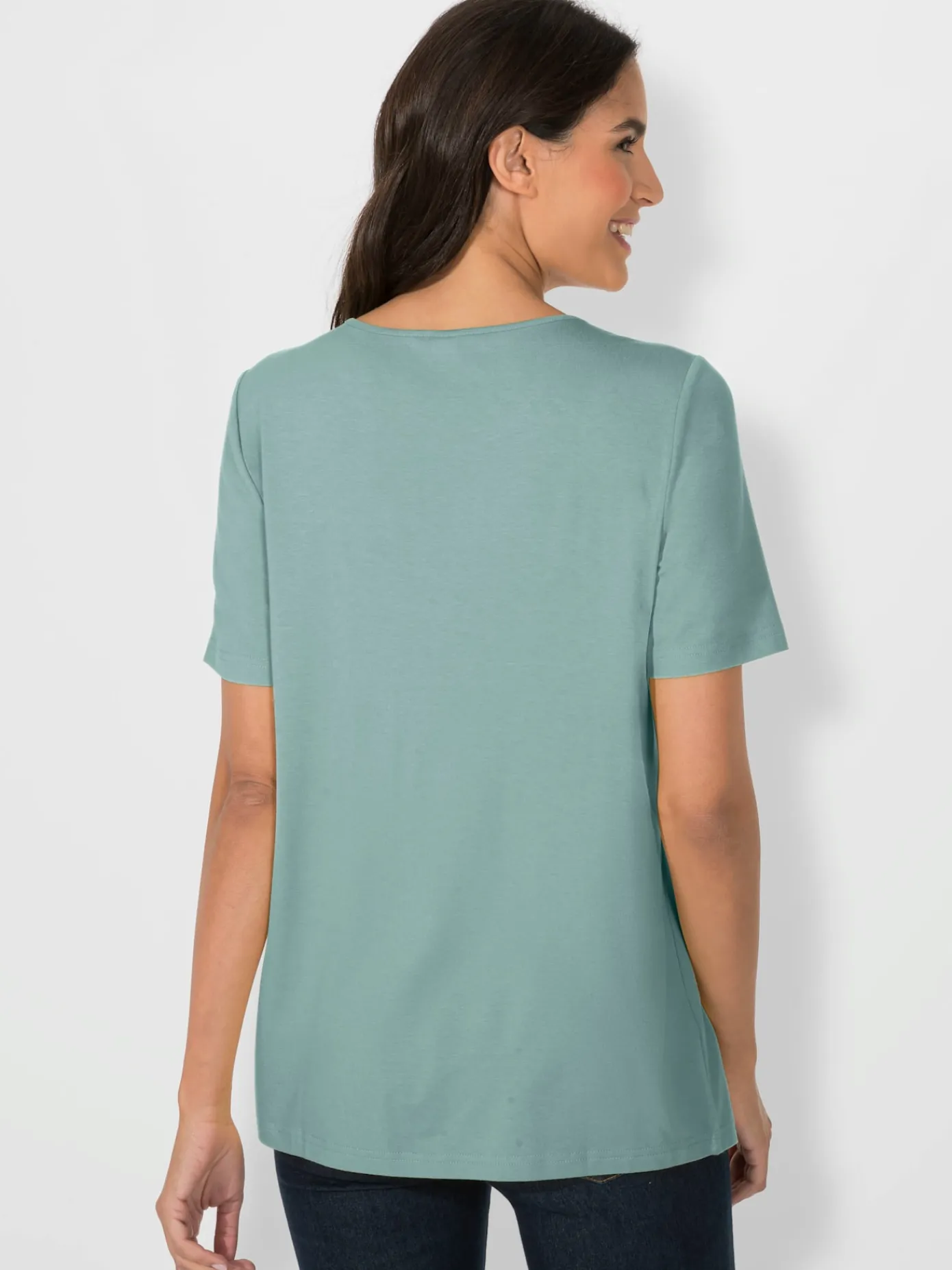 T-Shirts<T-shirt à encolure ronde viscose