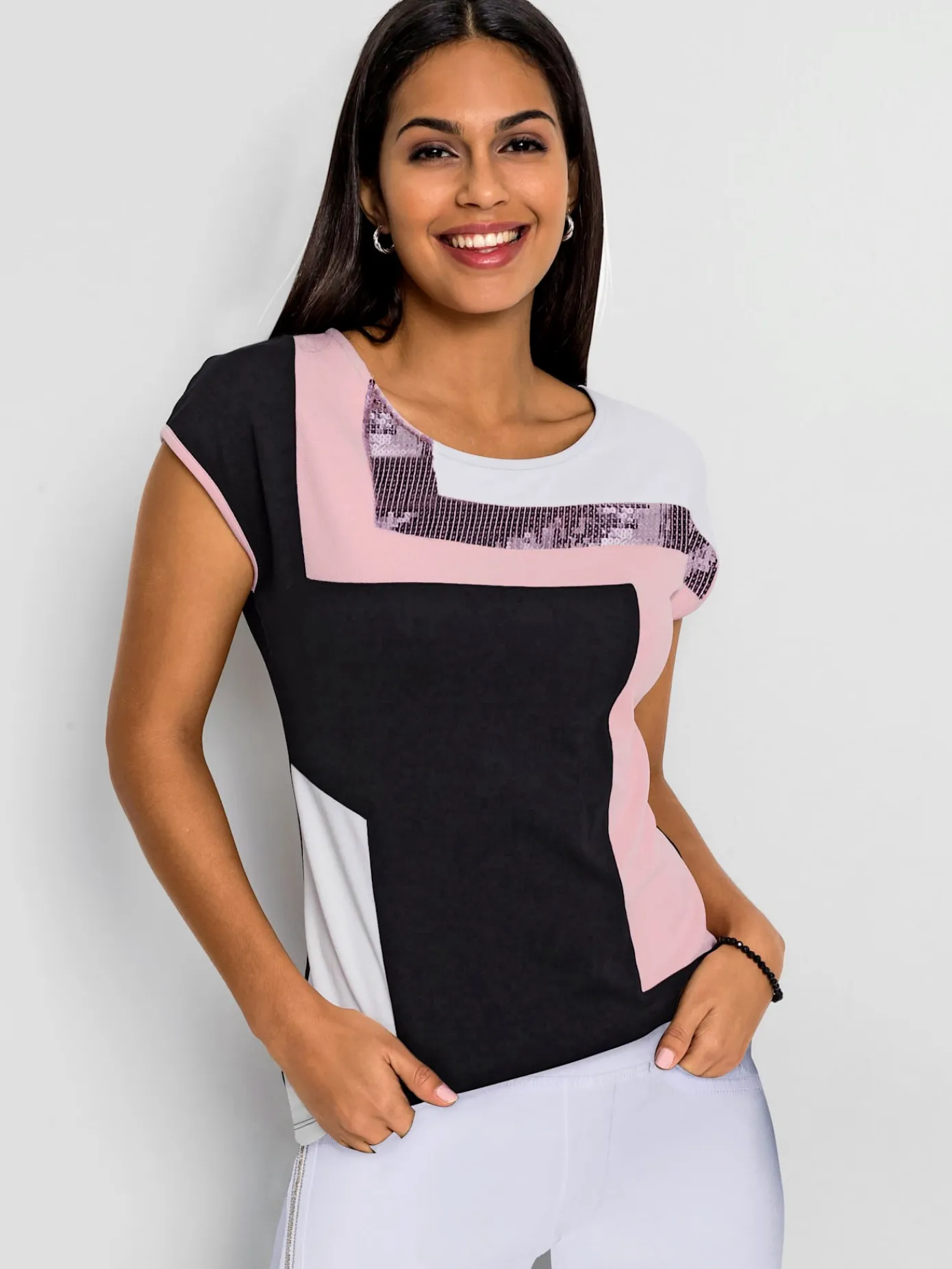 T-Shirts<T-shirt à encolure ronde viscose