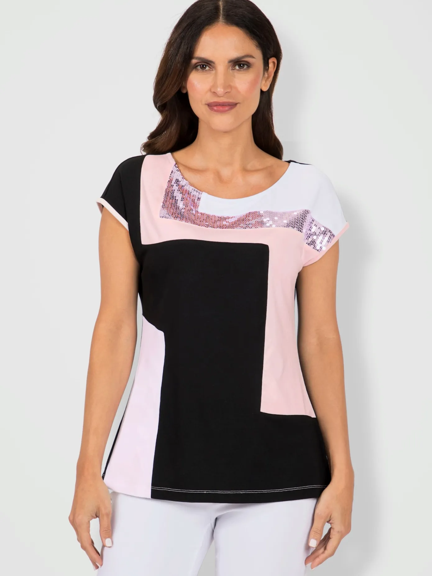 T-Shirts<T-shirt à encolure ronde viscose