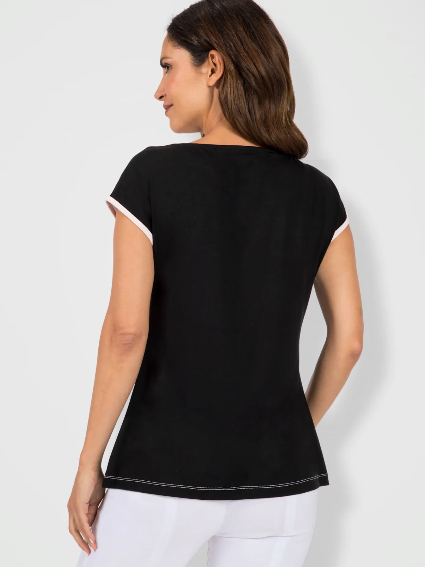 T-Shirts<T-shirt à encolure ronde viscose