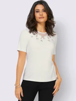 Creation L T-Shirts<T-shirt à encolure ronde viscose