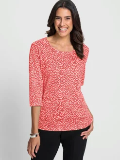 T-Shirts<T-shirt à manches 3/4 50% coton