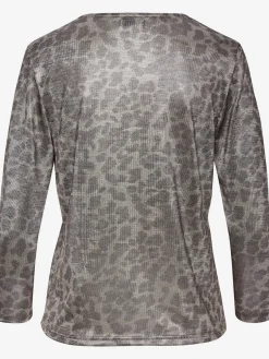 LASCANA T-Shirts<T-shirt à manches 3/4 accessoire décoratif couleur or sur le décolleté