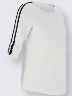 Creation L T-Shirts<T-shirt à manches 3/4 crêpe et jersey