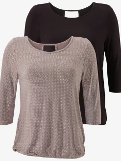 LASCANA T-Shirts<T-shirt à manches 3/4 découpe tendance dans le cou