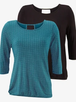 LASCANA T-Shirts<T-shirt à manches 3/4 découpe tendance dans le cou