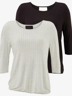 LASCANA T-Shirts<T-shirt à manches 3/4 découpe tendance dans le cou