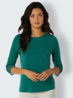 CREATION L PREMIUM Tenues De Cérémonie|T-Shirts<T-shirt à manches 3/4 doux comme la soie