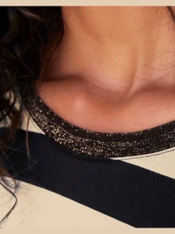 Best Connection T-Shirts<T-shirt à manches 3/4 fil fantaisie brillant