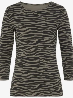 LASCANA T-Shirts<T-shirt à manches 3/4 imprimé zèbre tendance