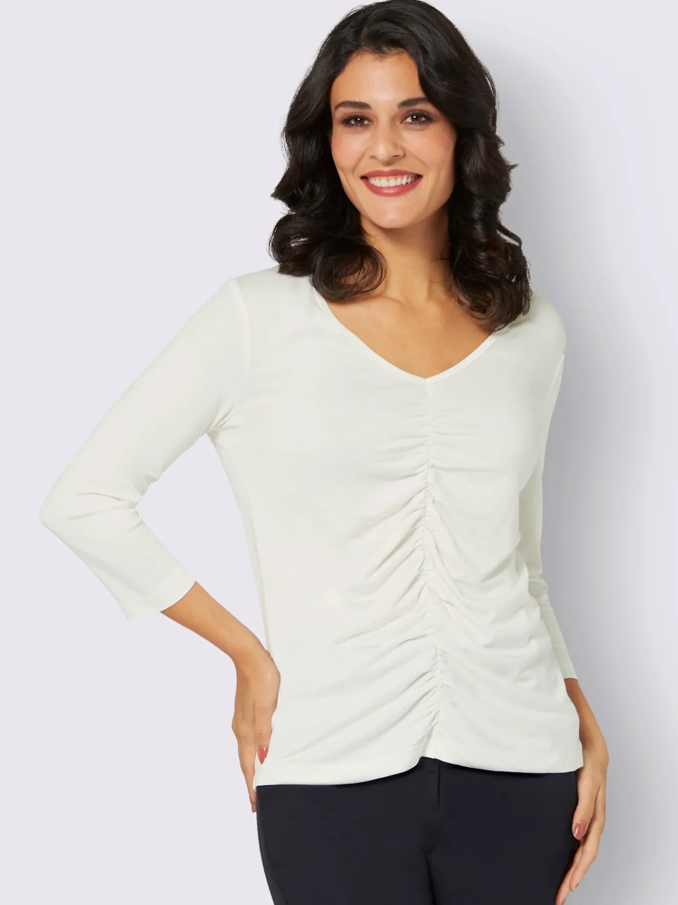 Creation L T-Shirts<T-shirt à manches 3/4 jolies fronces