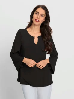 Ashley Brooke T-Shirts<T-shirt à manches 3/4 jolis détails à l'encolure