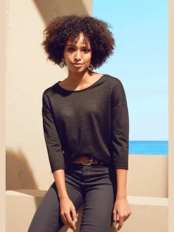 LASCANA T-Shirts<T-shirt à manches 3/4 légers mancherons