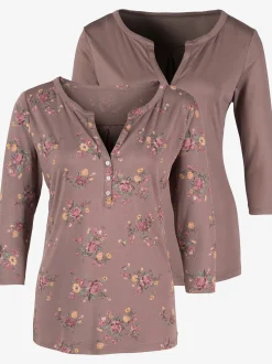 LASCANA T-Shirts<T-shirt à manches 3/4 lot de 2 pratique