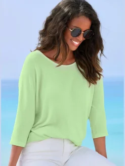 LASCANA T-Shirts<T-shirt à manches 3/4 manches chauve-souris pour un look décontracté