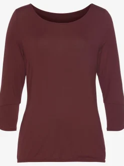 Vivance T-Shirts<T-shirt à manches 3/4 manchettes tendance et boutons dorés aux finitions