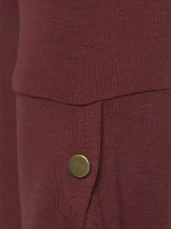 Vivance T-Shirts<T-shirt à manches 3/4 manchettes tendance et boutons dorés aux finitions