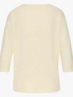 Vivance T-Shirts<T-shirt à manches 3/4 matière gaufrée légèrement transparente