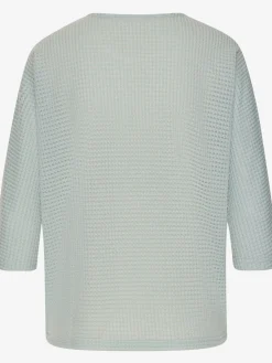 Vivance T-Shirts<T-shirt à manches 3/4 matière gaufrée légèrement transparente