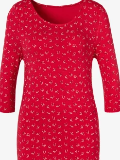 LASCANA T-Shirts<T-shirt à manches 3/4 petit nœud et découpe à la finition des manches