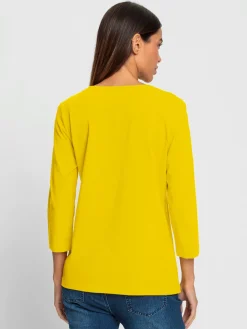 Rick Cardona T-Shirts<T-shirt à manches 3/4 petites pierres brillantes fantaisie