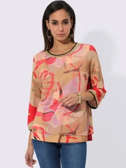 Creation L T-Shirts<T-shirt à manches 3/4 qualité maille imprimée