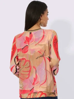 Creation L T-Shirts<T-shirt à manches 3/4 qualité maille imprimée