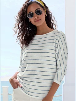 Vivance T-Shirts<T-shirt à manches 3/4 rayures structurées