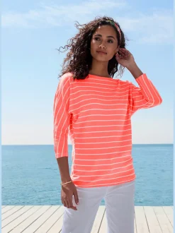 Vivance T-Shirts<T-shirt à manches 3/4 rayures structurées