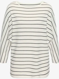 Vivance T-Shirts<T-shirt à manches 3/4 rayures structurées