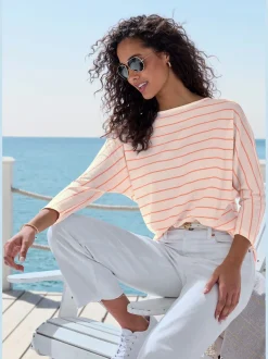 Vivance T-Shirts<T-shirt à manches 3/4 rayures structurées