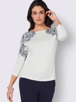 Creation L T-Shirts<T-shirt à manches 3/4 viscose