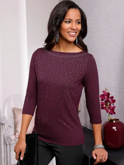 Fair Lady T-Shirts<T-shirt à manches 3/4 viscose