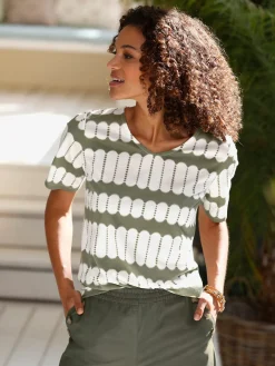 Collection L T-Shirts<T-shirt à manches courtes 50% coton