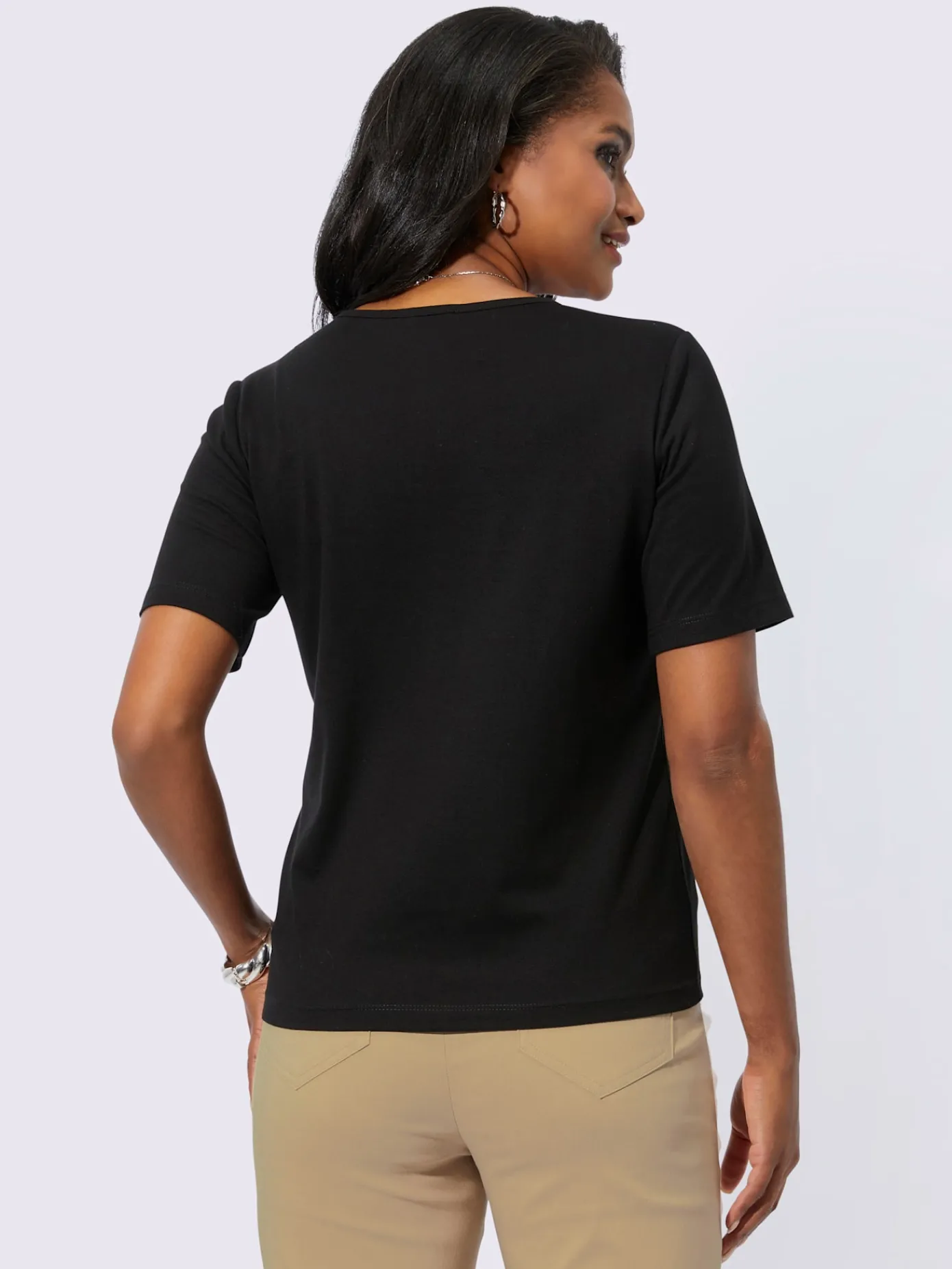 Fair Lady T-Shirts<T-shirt à manches courtes 50% coton et 50% modal