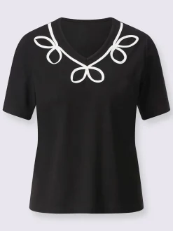 Fair Lady T-Shirts<T-shirt à manches courtes 50% coton et 50% modal