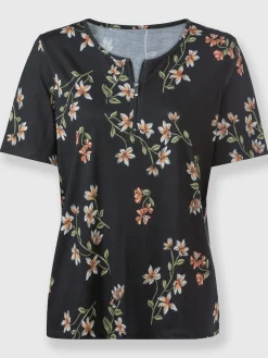 T-Shirts<T-shirt à manches courtes 50% coton et 50% modal