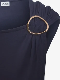 Vivance T-Shirts<T-shirt à manches courtes boucle décorative dorée sur l'épaule gauche