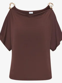 LASCANA T-Shirts<T-shirt à manches courtes chaînes dorées en guise de bretelles